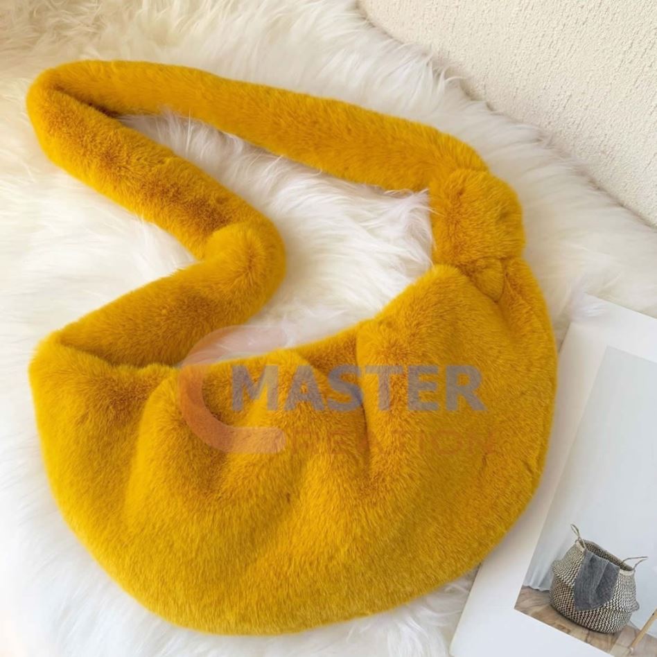 Yellow Fur Bag