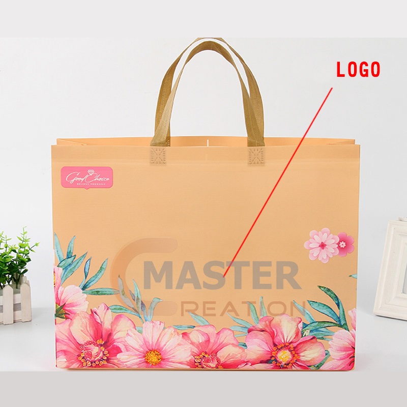 Flower Nonwoven Bag | Pink Flower Nonwoven Bag | Nonwoven Flower Bag ...