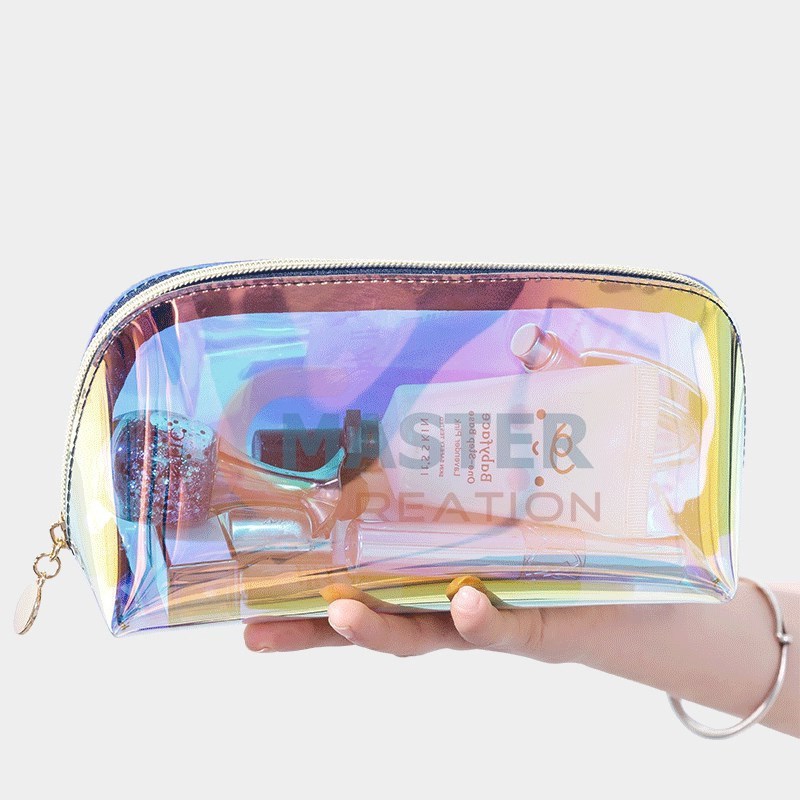 Rainbow Effect Bag | Dazzling Cosmetic Bag | Holographic TPU Bag ...