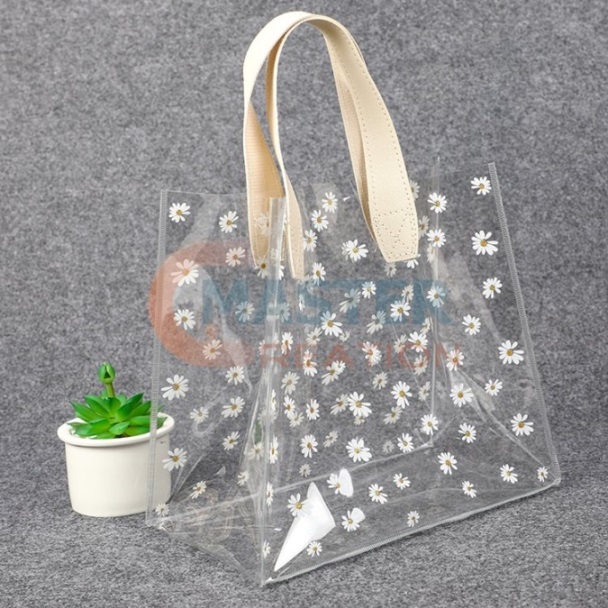 Clear Daisy Handbag | Daisy Print Handbag | Clear PVC Tote | Master ...